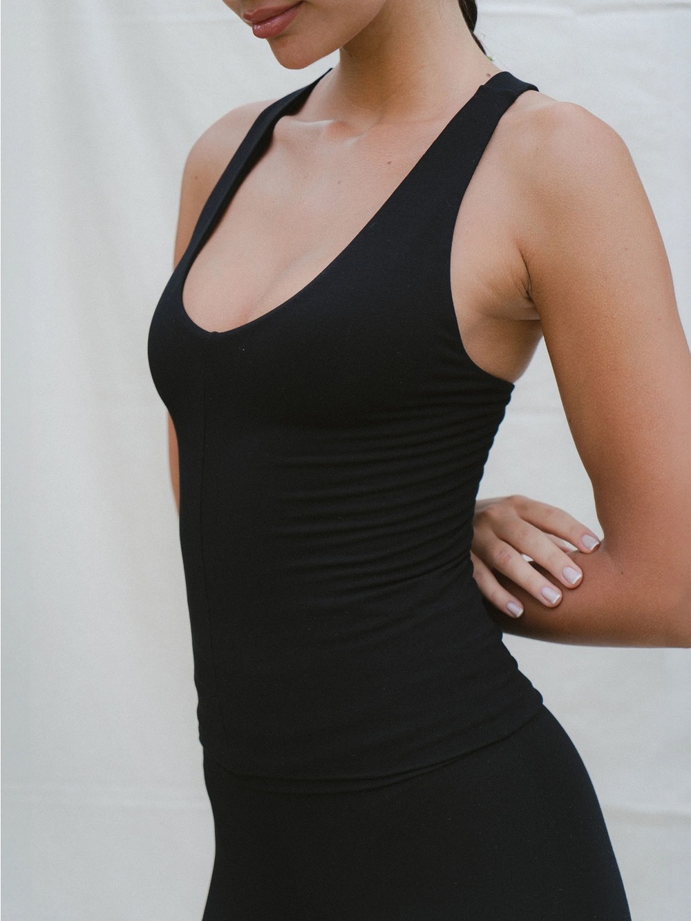 Indigo Luna Agni Cross Back Women's Black Tank Top